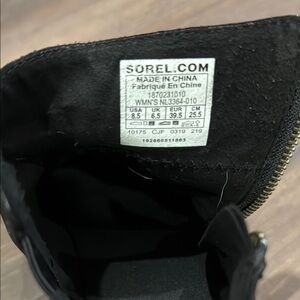 Sorel Black Zipper Boots